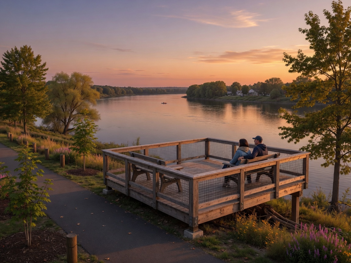 Concept of a riverfront lookout on the Thames